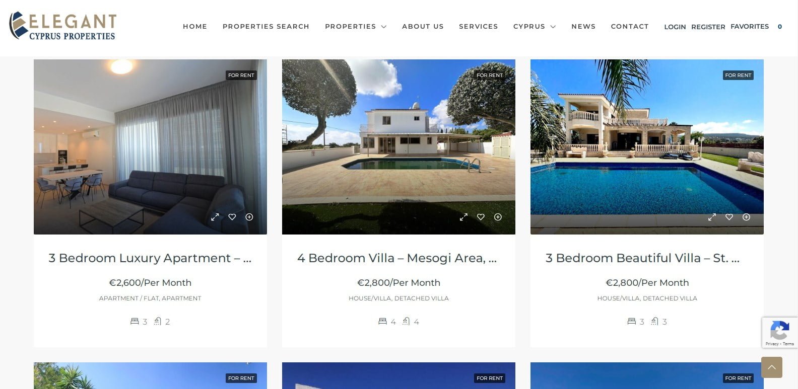 Elegant Cyprus Properties | Web Design | Web Development